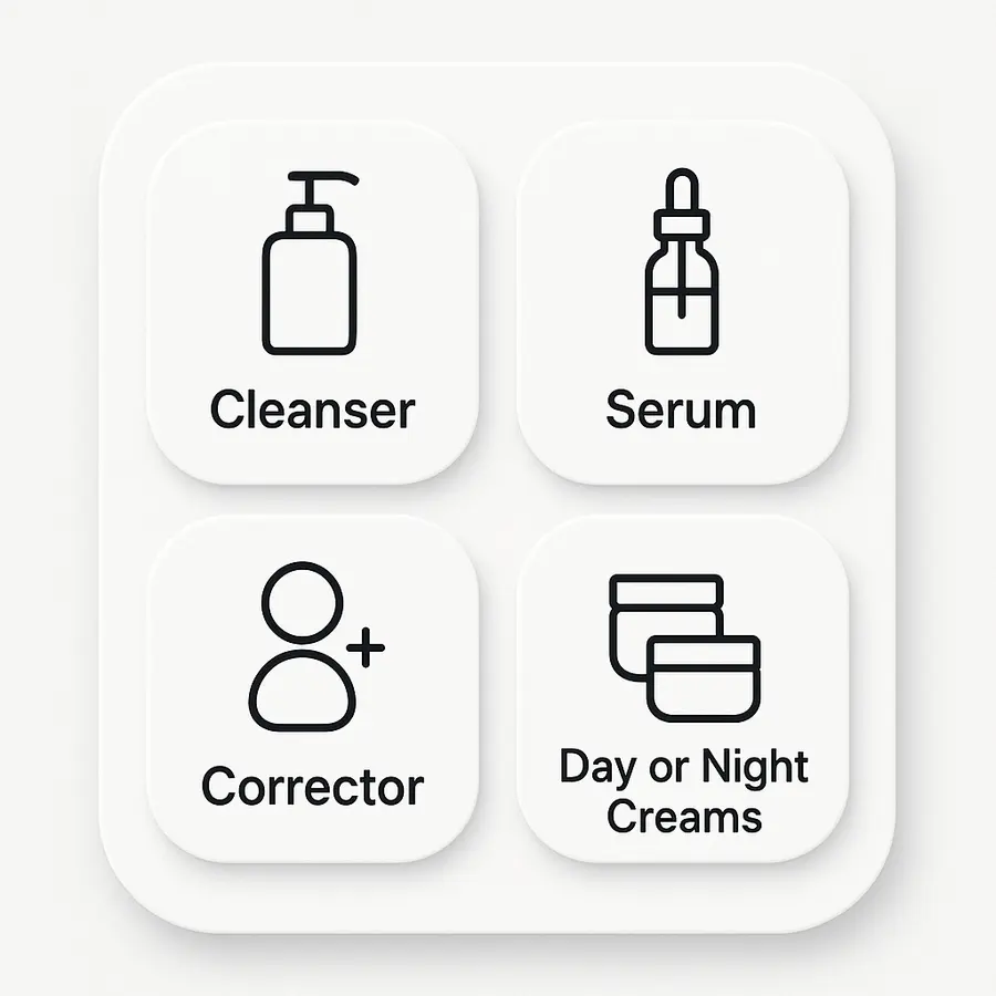 Infographic comparing Justine cleanser options for fading dark marks on African skin