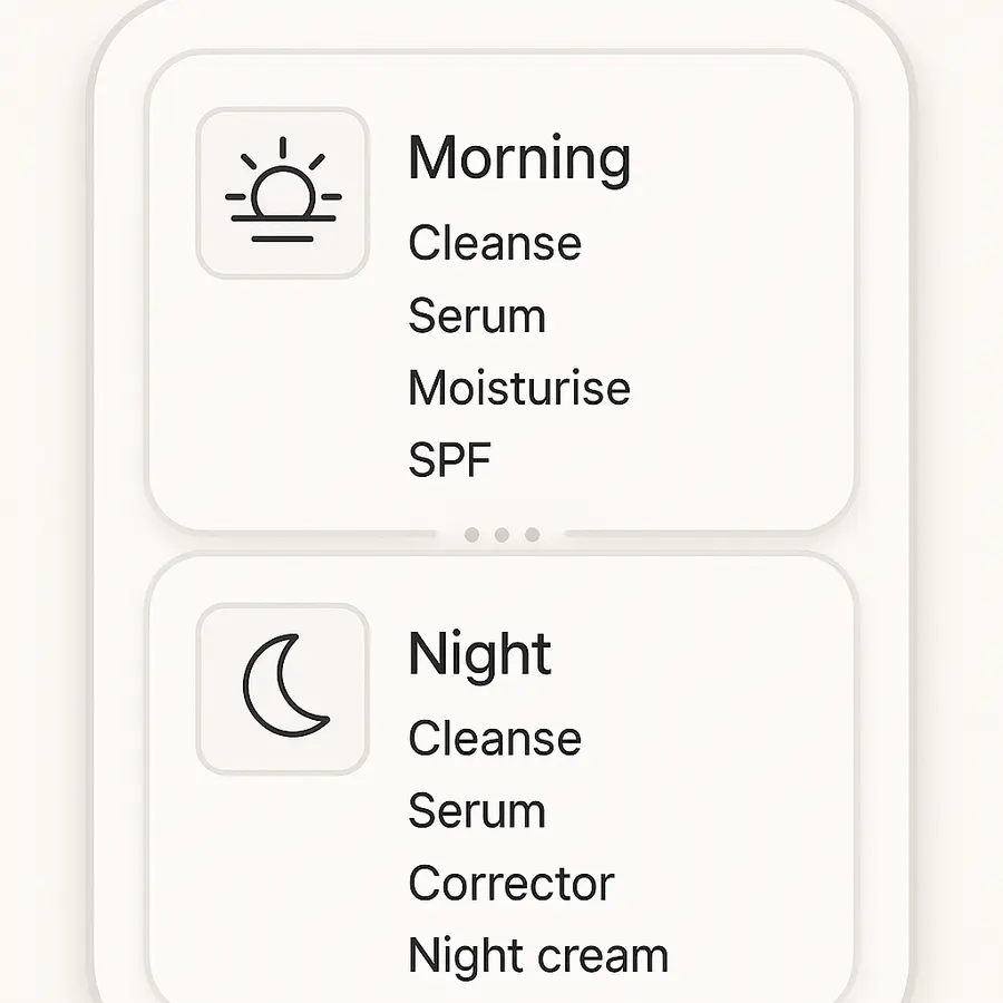 Infographic outlining how to build a dark mark routine for African skin