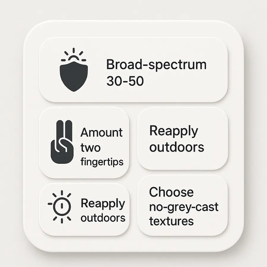 Infographic showing why sunscreen is essential for dark skin with dark marks